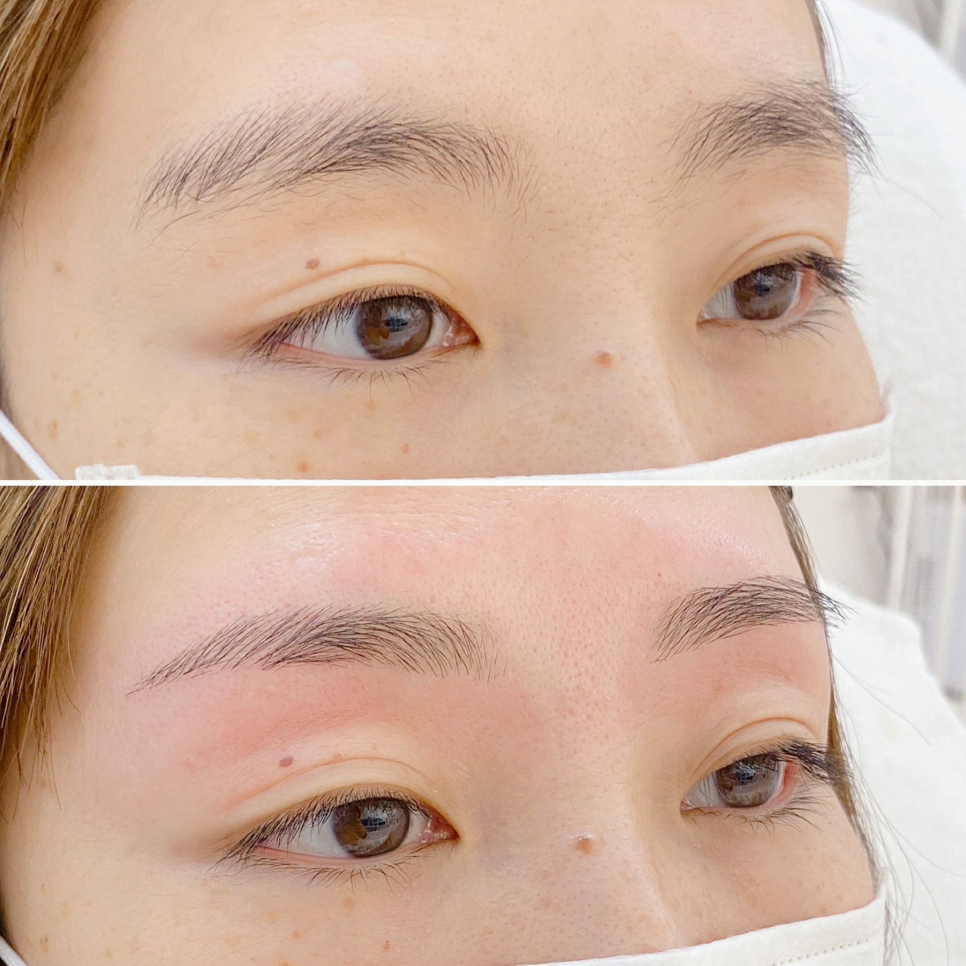 眉毛ワックスビフォーアフター写真